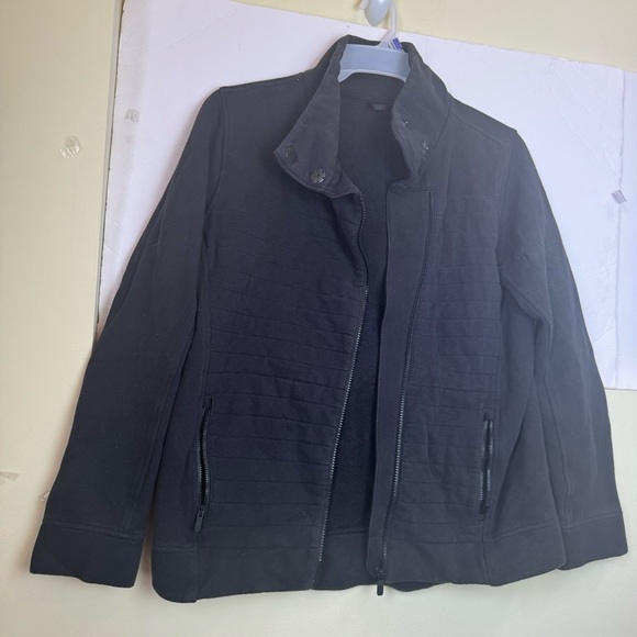 Lululemon Fleece Be True Jacket Cotton Fleece Zipper Quilted Pockets Top Snaps - Picture 13 of 15